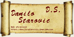 Danilo Starović vizit kartica